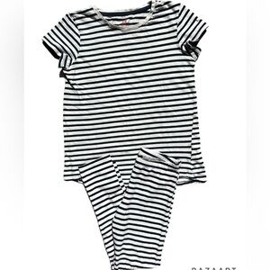 H&M Girls Organic Cotton Matching Set - Leggings & Tee Shirt Size 7-8